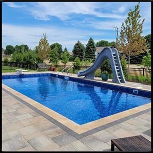 pool with a slide